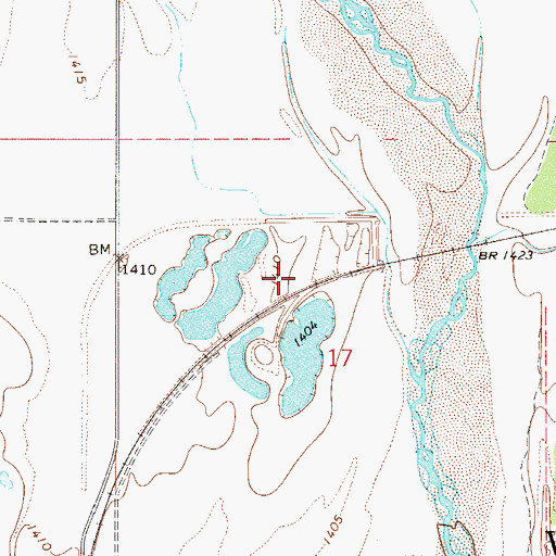Topographic Map of O'Conner, OK