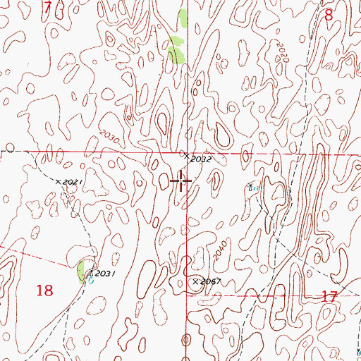 Topographic Map of Cooper Wildlife Managment Area, OK