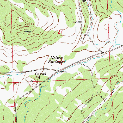 Topographic Map of Nelson Springs, CO