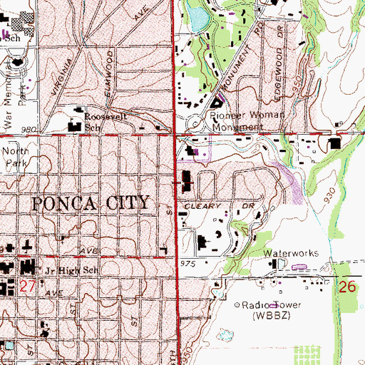 Topographic Map of Pioneer Shopping Center, OK