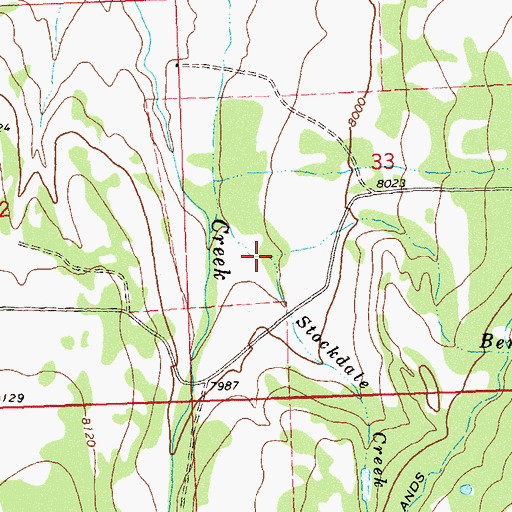 Topographic Map of Bennett Creek, CO