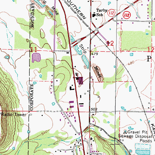Topographic Map of Wal Mart Shopping Center, OK