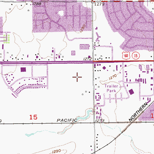 Topographic Map of Oakwood Mall, OK