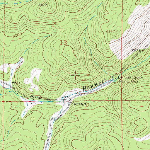 Topographic Map of Red Hill One Mine, CO