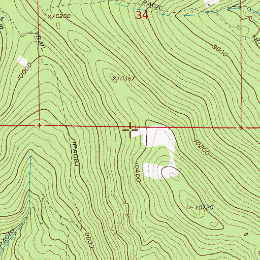 Topographic Map of Prairie Divide Mine, CO