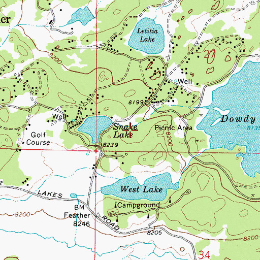 Topographic Map of Rainbow Lode Mine, CO