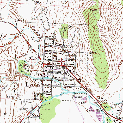 Topographic Map of Sisk Mine, CO