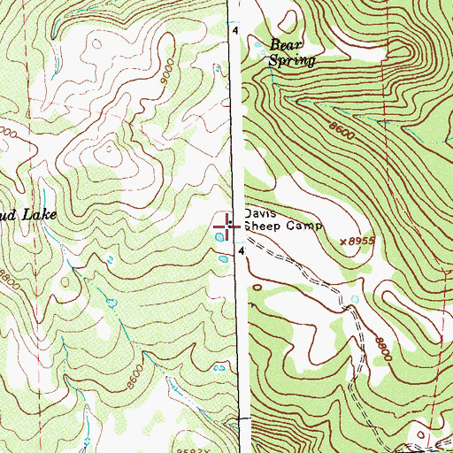 Topographic Map of Davis Sheep Camp, CO