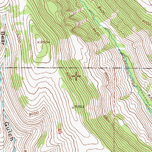 Topographic Map of Steuben Creek Mine, CO