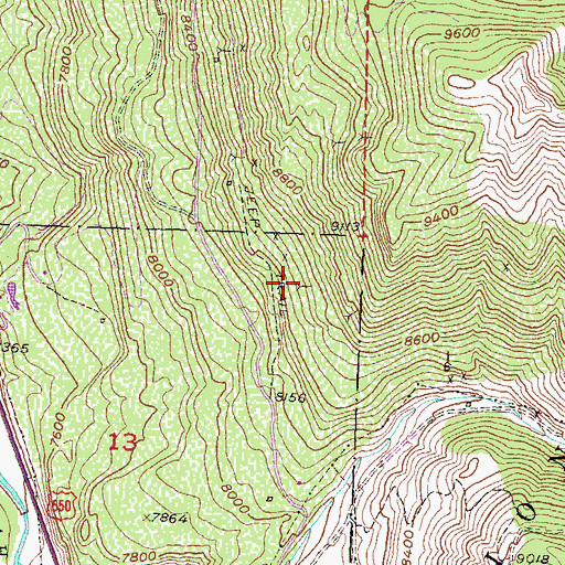 Topographic Map of Happy Jack Mine, CO