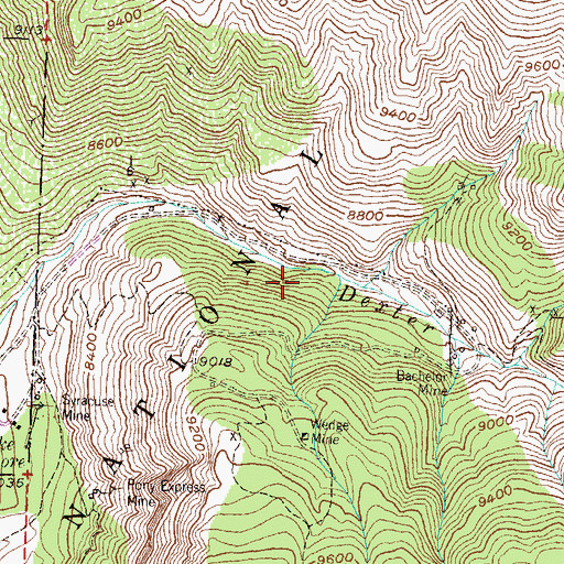 Topographic Map of Hummingbird Mine, CO