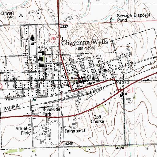 Topographic Map of Union Exchange Shopping Center, CO