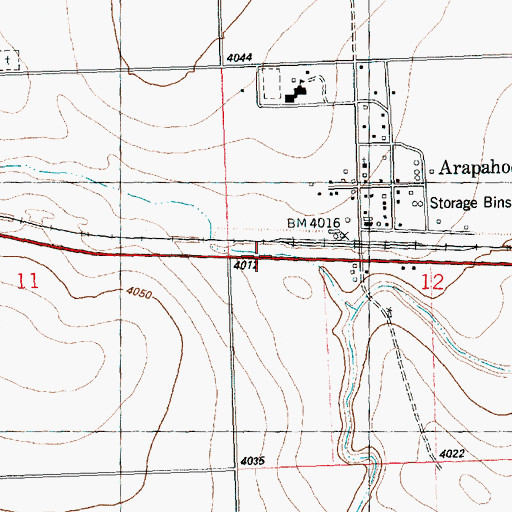 Topographic Map of Heritage Green Plaza Shopping Center, CO