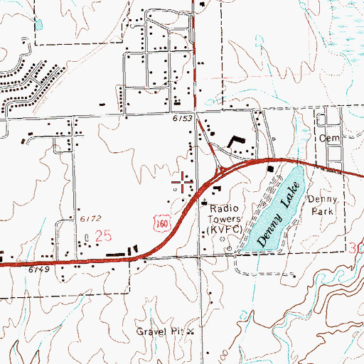 Topographic Map of Cortez Plaza Shopping Center, CO