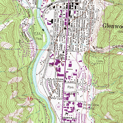 Topographic Map of Van Rand Shopping Center, CO