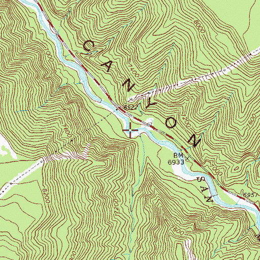 Topographic Map of Saltado Creek, CO