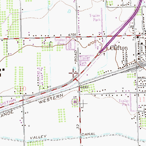 Topographic Map of The Mesa Pointe Shopping Center, CO
