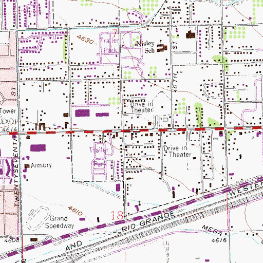 Topographic Map of Solarus Square Shopping Center, CO