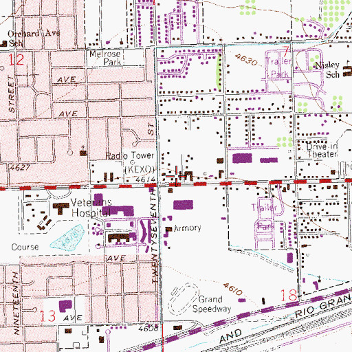 Topographic Map of Teller Arms Center, CO