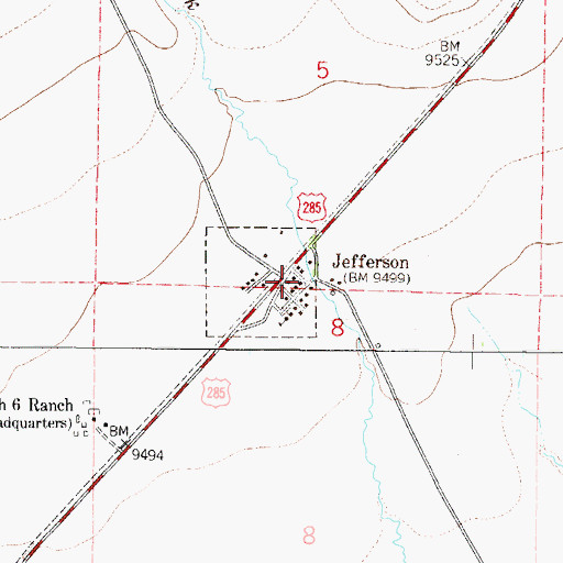 Topographic Map of F.H.L. Shopping Center, CO