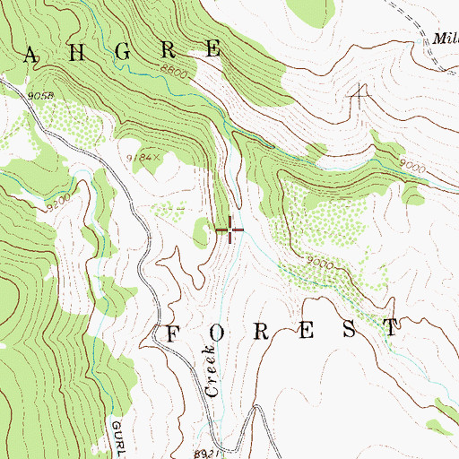 Topographic Map of Middle Beaver Creek, CO