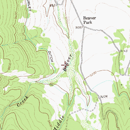 Topographic Map of Craver Creek, CO