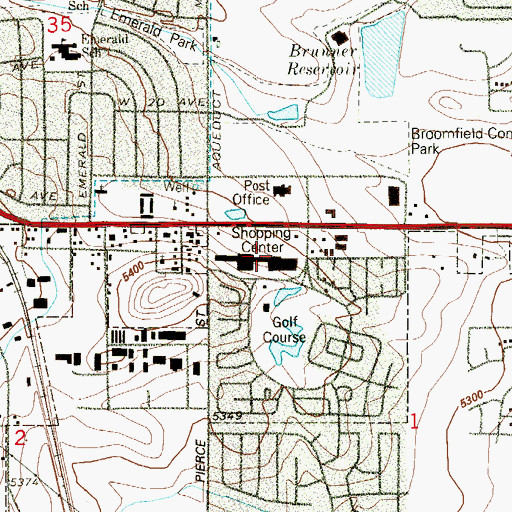 Topographic Map of Hillside Convenience Center, CO