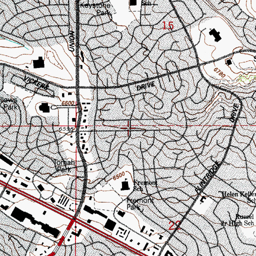 Topographic Map of Academy Mart, CO