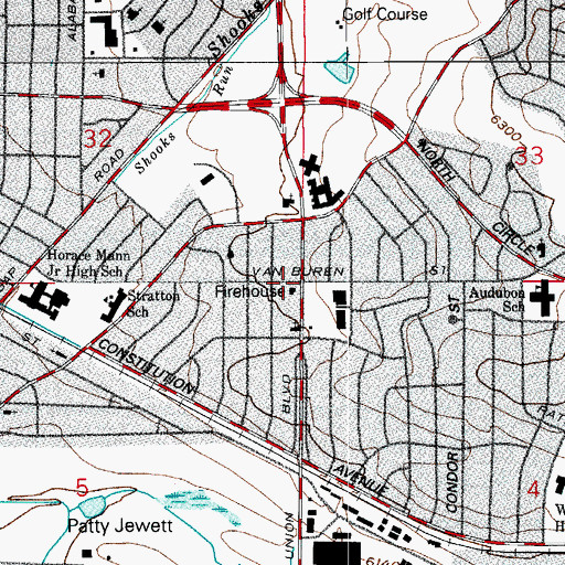 Topographic Map of Audubon Village Shopping Center, CO