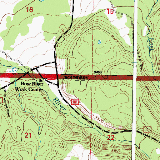 Topographic Map of Burritt Lake, WY