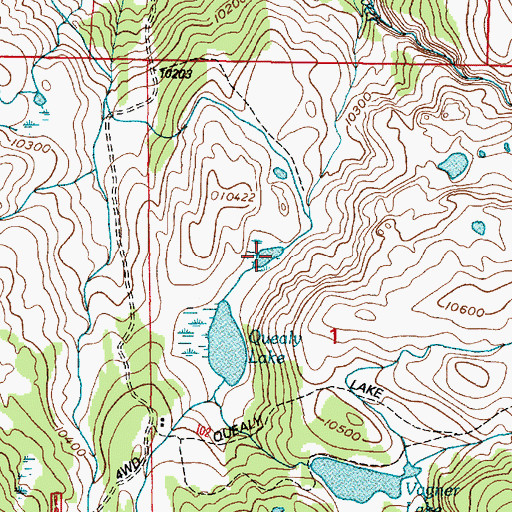 Topographic Map of Upper Long Lake, WY