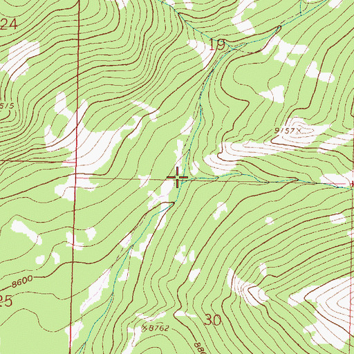 Topographic Map of Alisha Creek, WY