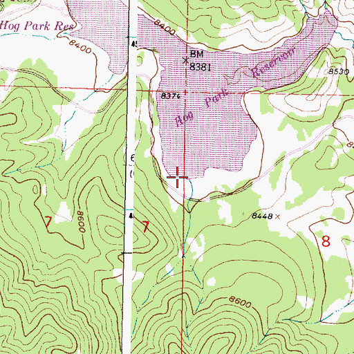 Topographic Map of Camper Creek, WY