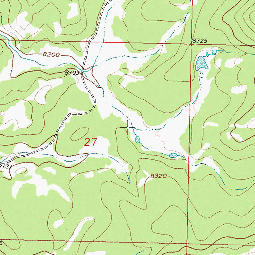 Topographic Map of Elk Creek, WY