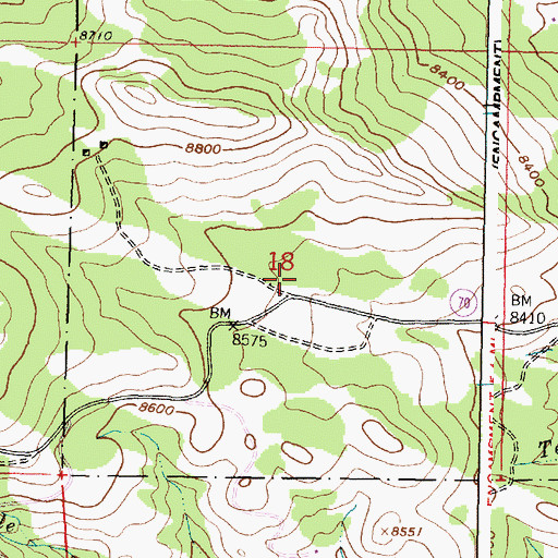 Topographic Map of Elwood Post Office (historical), WY