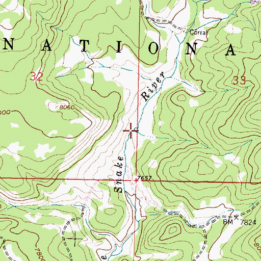 Topographic Map of Karen Creek, WY
