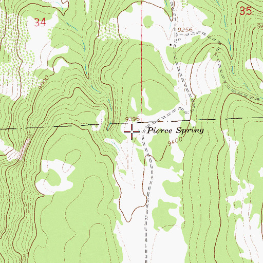 Topographic Map of Pierce Spring, CO