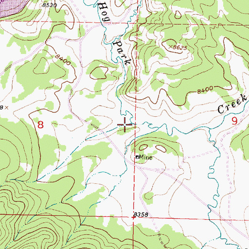Topographic Map of Sams Creek, WY