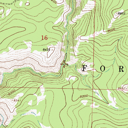 Topographic Map of Skull Creek, WY