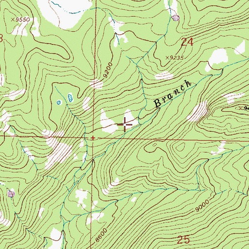Topographic Map of Standard Creek, WY
