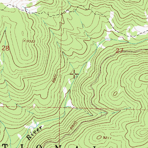 Topographic Map of Third Creek, WY