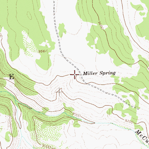 Topographic Map of Miller Spring, CO