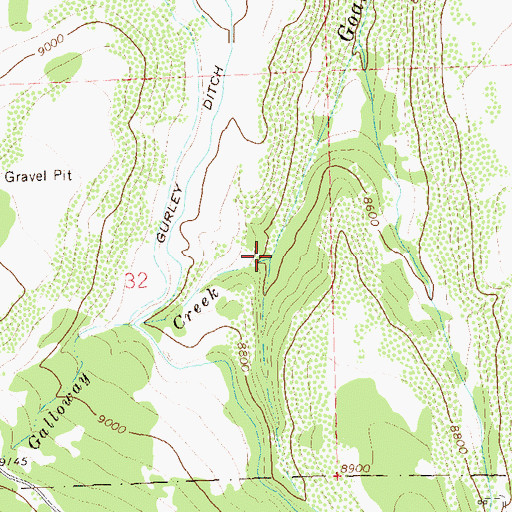 Topographic Map of Galloway Creek, CO