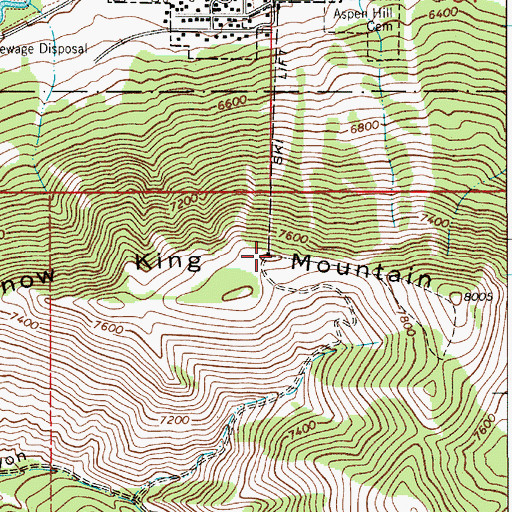 Topographic Map of Pink Garter Plaza, WY