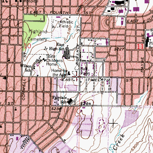 Topographic Map of Beverly Plaza, WY