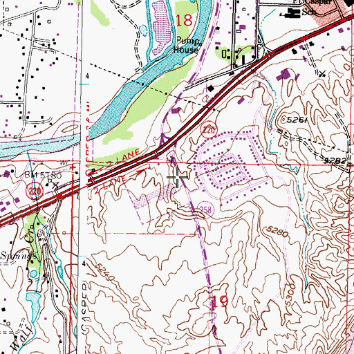 Topographic Map of Mountain Plaza, WY