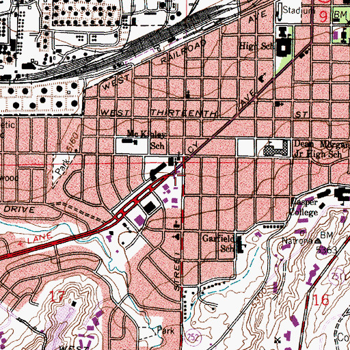 Topographic Map of Westridge Village Shopping Center, WY