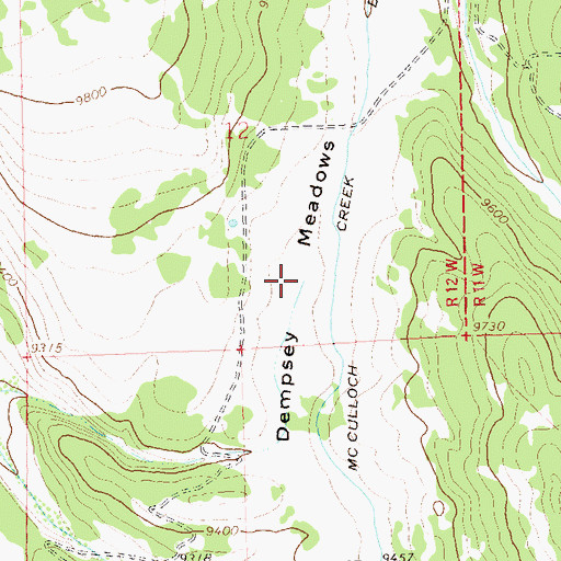 Topographic Map of Dempsey Meadows, CO