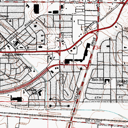 Topographic Map of Wyo Plaza, WY