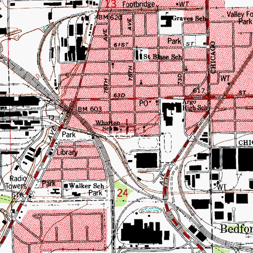 Topographic Map of Antioch Baptist Church, IL